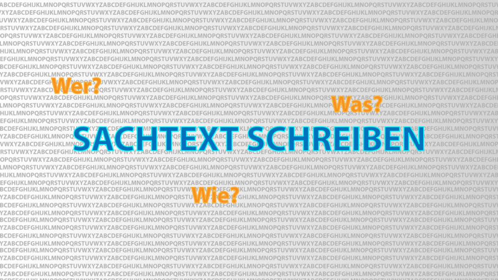 sachtext schreiben