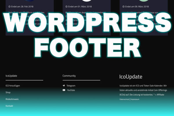 WordPress Widget Footer schöner gestalten